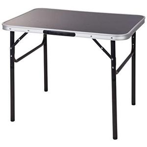 Spetebo Aluminium campingtafel, zwart, 75 x 55 cm, klaptafel, in hoogte verstelbaar, picknicktafel, koffertafel