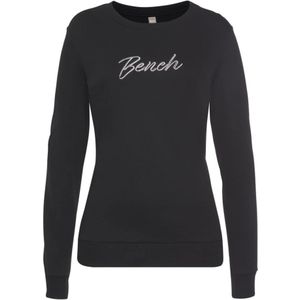 Bench - Loungewear Sweatshirt - Zwart - Katoen - Geborduurd Logo