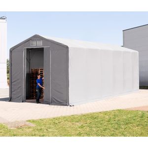 TOOLPORT Tenthal 6x12 m, PVC zeil, grijs, met