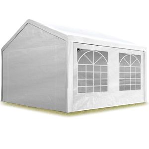 Partytent Feesttent Paviljoen 3x5 M Wit PE 350 N Zeil 100% Waterdicht UV-bestendig