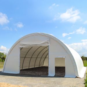 Rondbooghal 9,15x20m PVC 2300 wit waterdicht