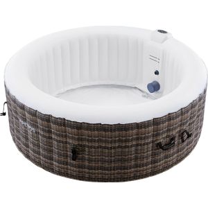 AREBOS Jacuzzi Opblaasbaar - Bubbelbad Voor 4 personen - Hottub Ø 180 cm - met Jacuzzi Accessoires