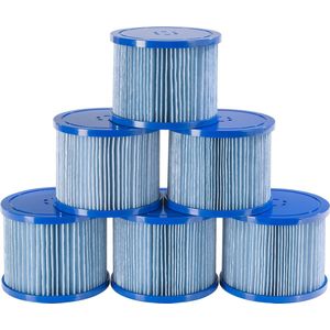 Arebos Zwembadfilter | 6 x filterpatronen Spa whirlpools | antimicrobiële filter | blauw