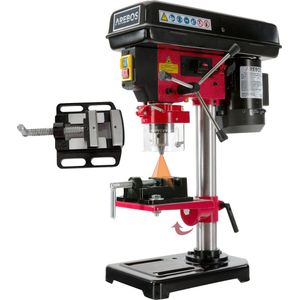 Arebos - Tischbohrmaschine Säulenbohrmaschine Standbohrmaschine Laser Schraubstock