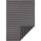 freundin Home Collection Nora Vloerkleed voor binnen en buiten, weerbestendig, modern design, tapijt voor balkon, terras, serre, badkamertapijt, woonkamertapijt, grijs, antraciet, 80 x 150 cm