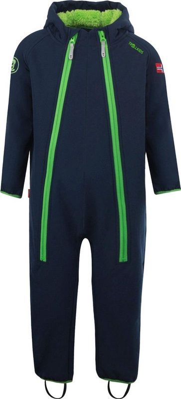 Kids Nordkapp Overall - Blauw - Softshell - Teddy Fleece Voering