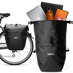 2Radwerk Fietstas voor bagagedrager, 25,4 l, 100% waterdicht, met draaggreep en schouderriem, fietstas, bagagedrager, fietstas achter
