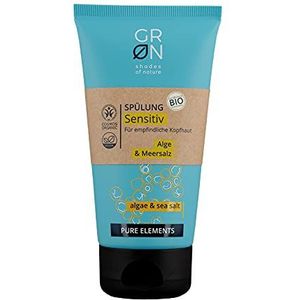 GRN [GREEN] biologische cosmetica conditioner gevoelig - zeezout & algen - voor gevoelig haar, geeft soepelheid - vegan - 150 ml