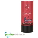 G R N tinten van de natuur 1552-025 biologische cosmetica deodorant stick vitaliserend - organische granaatappel - 0% aluminium - 0% plastic, 40 g