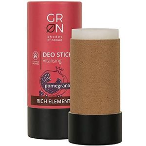 G R N tinten van de natuur 1552-025 biologische cosmetica deodorant stick vitaliserend - organische granaatappel - 0% aluminium - 0% plastic, 40 g