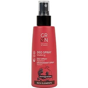 GRN [GREEN] bio cosmetica - vitaliserende deodorant spray - bio granaatappel - fris huidgevoel - zonder aluminiumzouten - vegan - 75 ml