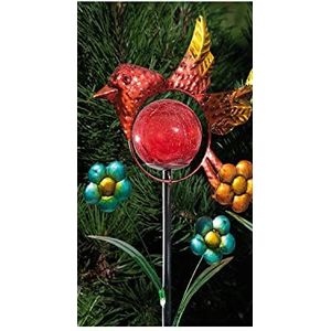 LED tuinstekker ""vogel"" rood met zonne-energie