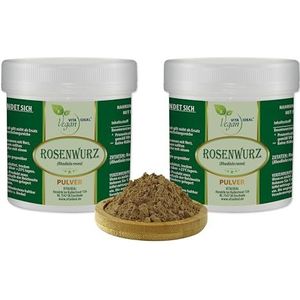 VitaIdeal Vegan Spar-Pot Rozenwortel Poeder (Rhodiola Rosea) 2 x 300 g inclusief maatlepel, puur natuurlijk zonder additieven.