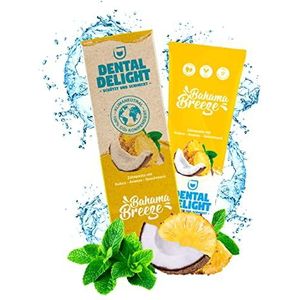 DENTAL DELIGHT Bahama Breeze Tandpasta, veganistische tandpasta met smaak, tandpasta (ananas kokos, 1 stuk)