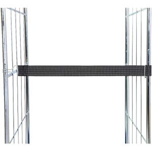 eurokraft basic Elastische spanband, 1 draadhaak / 1 draadoog, zwart