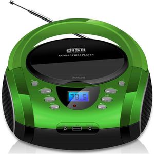 Draagbare Boombox - Golo Green - CD/CD-R - USB - FM-radiospeler - AUX-ingang