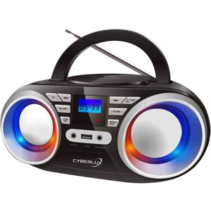 Draagbare CD-Speler - Zwart/Sunny Silver - Inclusief FM-Radio en USB-Ingang