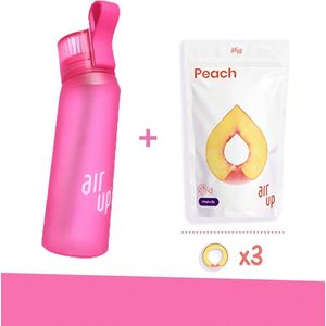 Air Up Drinkfles roze starterskit - 650 ml Bottle - Inclusief 3 pods - starterskit - hydraterend - Air up fles - geurwater - vegan - bio