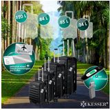 KESSER® 4tlg. Hartschalenkofferset Hartschalenkoffer Reisekoffer Set Reisekofferset Trolley Koffer Inkl. Kofferwaage + Gepäckanhänger Rollkoffer Schloss 4 Rollen ABS-Hartschale Teleskopgriff S-M-L-XL