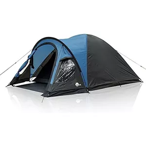 yourGEAR Zelt Bosa 3 Personen Kuppelzelt mit Sonnendach-Eingang Belüftung wasserdicht mit 3000 mm Blau Grau yourGEAR Zelt Bosa 3 Personen Kuppelzelt mit Sonnendach-Eingang Belüftung wasserdicht mit 3000 mm Blau Grau