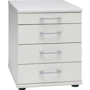 MÖBELPARTNER Cimal Standcontainer weiß 4 Auszüge 42,0 x 50,0 x 52,0 cm