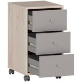 Schildmeyer Rolcontainer, houtmateriaal, zandeiken decor/platinagrijs, 32,6 x 39,1 x 59,7 cm