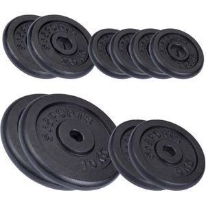 ScSPORTS® Halterschijven set 40 kg - Gewichten - Gietijzer - 30 mm