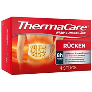 ThermaCare Warmteomslagen â€“ warmtekussens onderrug ter verlichting van rugpijn â€“ diepe warmte voor het ontspannen en losmaken van de spieren â€“ maat S-XL â€“ 4 stuks per verpakking, wit