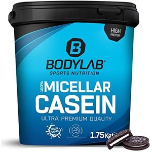 Bodylab24 Casein Micellair Koekjes & CrÃ¨me 1750g, 100% pure caseÃ¯ne, rijk aan BCAA-aminozuren, lang verzadigd gevoel, ondersteunt spieropbouw en -onderhoud, ideaal tijdens een eiwitdieet