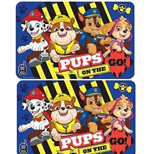 Paw Patrol, tafelonderlegger, placemats, schilderonderlegger, deegonderlegger, eetonderlegger (meerkleurige set nr. 5), 2 stuks