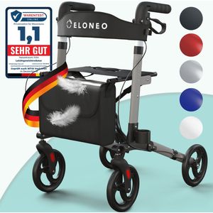 ELONEO - Rollator - Lichtgewicht - Opvouwbaar - Binnen&Buiten - Met Rugleuning