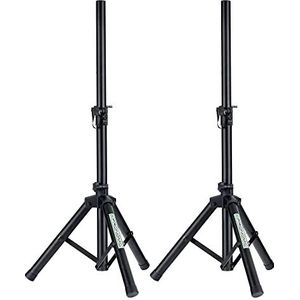 Pronomic SPS-5S Speakerstandaard Staal 2-delig - Lage, lichte (1,8 kg) speakerstandaards, 67-120 cm hoog, ideaal voor line arrays, monitors en akoestische versterkers, zwart.