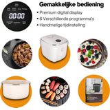 Lauben Reiskocher Low Sugar Rice Cooker 3000, 3l Volumen, 6 modi, verzögerter Start, 605,00 W, Antihaft-Keramikoberfläche spülmaschinengeeignet, Überlaufschutz