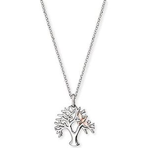 Engelsrufer Damen Halskette aus Sterling Silber mit Lebensbaum Anhänger Bicolor - Karabinerverschluss - in drei Längen verstellbar - nickelfrei