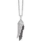 Engelsrufer - Wingduo - Halsketting - Zilver/Zwart - Sterling Zilver - Verstelbaar