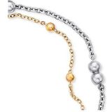 Engelsrufer - Little Moon - Enkelbandje - Bicolor - Roestvrij Staal - Verstelbaar van 22 cm tot 27 cm