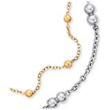 Engelsrufer - Little Moon - Enkelbandje - Bicolor - Roestvrij Staal - Verstelbaar van 22 cm tot 27 cm