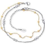 Engelsrufer - Little Moon - Enkelbandje - Bicolor - Roestvrij Staal - Verstelbaar van 22 cm tot 27 cm