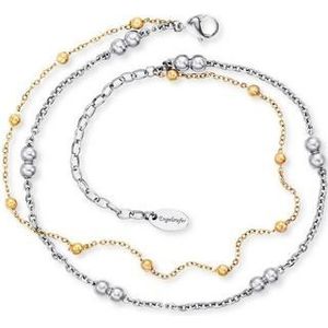 Engelsrufer - Little Moon - Enkelbandje - Bicolor - Roestvrij Staal - Verstelbaar van 22 cm tot 27 cm