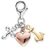 Engelsrufer - Charm Anhänger - Liebe & Hoop - Sterling Silber - Drie Symbolen - Zilver, Goud, Roségoud