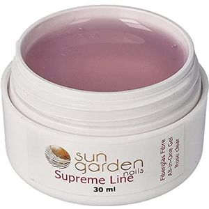 Sun Garden Nails ALL IN ONE glasvezel gel roze 30 ml finish gel opbouwgel lijm gel - Shine Top Coat UV/LED 1-fasegel