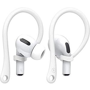 StyleDesign, EarHooks hoofdtelefoon compatibel met Apple AirPods Pro & AirPods 2, 1 oortelefoonhouder, ideaal voor sport en outdooractiviteiten, wit
