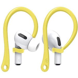 StyleDesign, EarHooks In-ear hoofdtelefoon, compatibel met Apple AirPods Pro en AirPods 2, 1 oorhouder, ideaal voor sport en outdooractiviteiten, geel