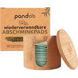 Pandoo - Bamboe Houder - 18 Wasbare Reinigingspads - Organisch Katoen - Duurzaam