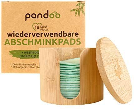 pandoo Abschminkpads waschbar 1-lagig weiß, 18 St.