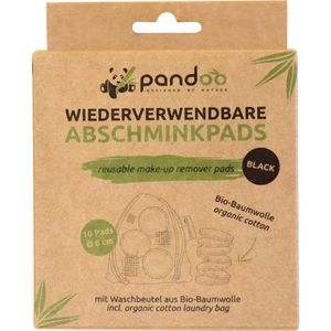 Pandoo - Wattenschijfjes - Zwart - Herbruikbaar - 10 Stuks incl. Waszak