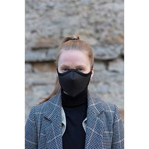 Hilding Sweden gezichtsmasker mond-neusmasker model 8 wasbaar zwart snoerbinding set van 10