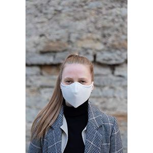Hilding Sweden Gezichtsmasker mond-neusmasker model 9 wasbaar wit snoerbinding set van 10