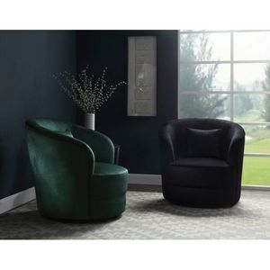 ATLANTIC home collection Draaibare fauteuil Colin 360° vrij draaiend, in fluwelen hoes, incl. sierkussen