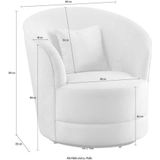ATLANTIC home collection Drehsessel Colin, 360Â° frei drehend, in Samtveloursbezug, inkl. Zierkissen